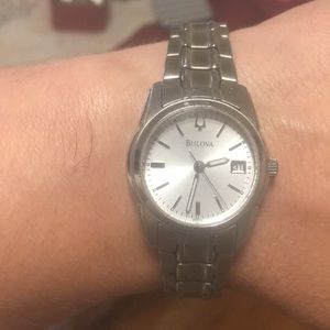 Bulova silver watch